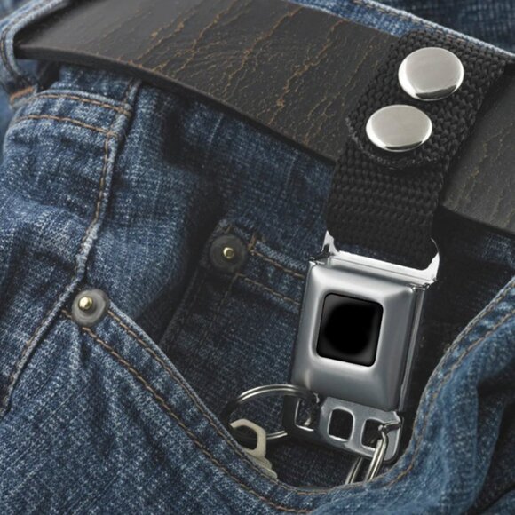 Marvel Logo Mini Seatbelt Keychain Clip Belt Loop Key Holder - Picture 4 of 7